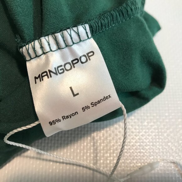 MANGOPOP Bodysuit Mock Turtleneck Green L - Picture 10 of 10